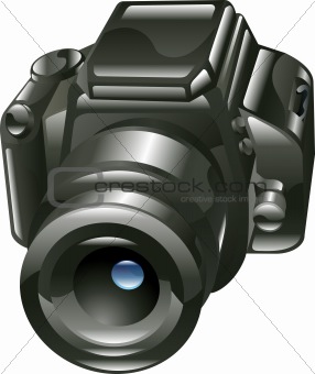 Shiny digital camera illustration