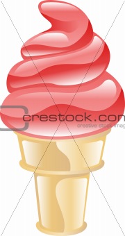 Ice cream shiny icon illustration