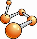 Shiny molecule illustration icon