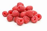 The big fresh raspberry on a small group