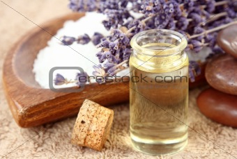 essential oil with lavender spa