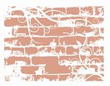 Wall brick, grunge background