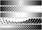 Halftone Black and White Web Banners