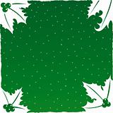 Christmas Background with Holly Leaf Edges