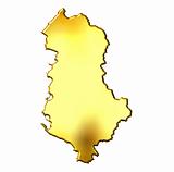 Albania 3d Golden Map