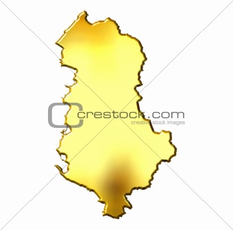 Albania 3d Golden Map