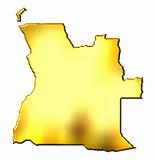 Angola 3d Golden Map