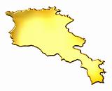 Armenia 3d Golden Map