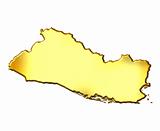 El Salvador 3d Golden Map