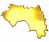 Guinea 3d Golden Map
