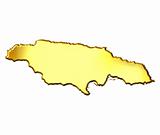 Jamaica 3d Golden Map