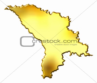 Moldova 3d Golden Map