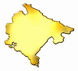 Montenegro 3d Golden Map