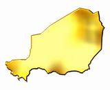 Niger 3d Golden Map
