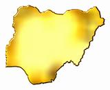 Nigeria 3d Golden Map