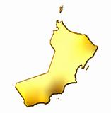 Oman 3d Golden Map
