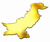 Pakistan 3d Golden Map