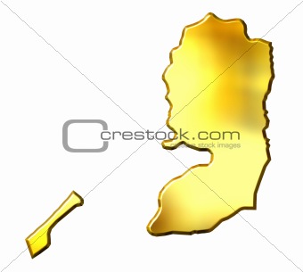 Palestine 3d Golden Map