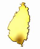 Saint Lucia 3d Golden Map