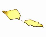 Samoa 3d Golden Map
