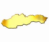 Slovakia 3d Golden Map