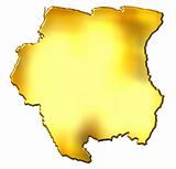 Suriname 3d Golden Map