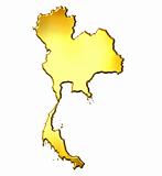 Thailand 3d Golden Map