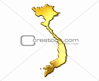 Vietnam 3d Golden Map