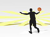 basketball Player on the abstract background