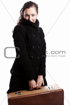 Girl with suitcase