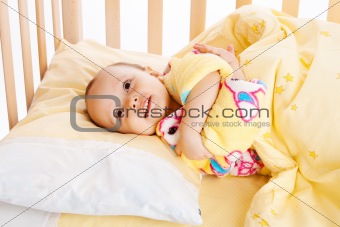 Baby in crib