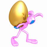 Easter Bunny With Gold Egg