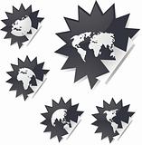 World map stickers