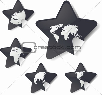World map stickers