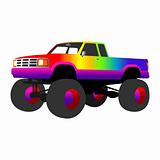 rainbow monster truck