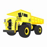 yellow quarry truck