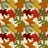 Seamless Repeating Fall Leaf Background