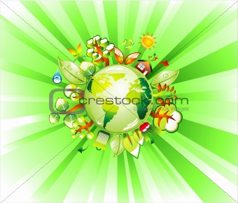 Earth Recycle Concet background