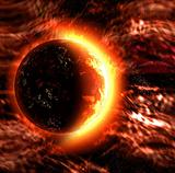 sun or burning planet