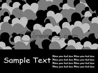 abstract black-grey love background