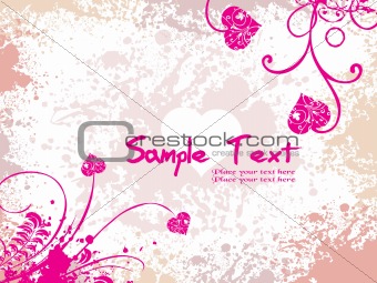 abstract pink valentine banner illustration