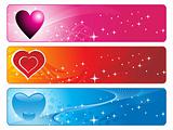 abstract three colorful design banner