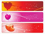 heart designs colorful banners