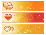 golden color love banner