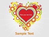 abstract colorful love text