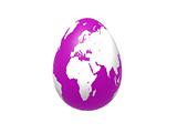 egg world in violet - europe, africa, asia