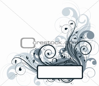 Floral abstract banner.