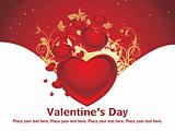 beautiful design with red love background