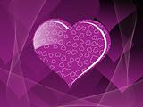 purple color valentine card