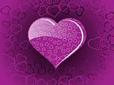 purple color heart-shape with macro design